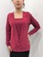 Kadın Uzun Kollu Kruvaze Yaka Kol ve Etek Ucu Manşet Detay Yumoş Bluz 2