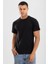Erkek Sıfır Yaka Pamuklu Fanila Tişört Siyah 1