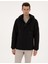 Erkek Siyah Kapüşonlu Mont 50313983-VR046 1