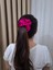 Kadın 3’lü Fiyonk Saç Tokası Seti + Scrunchie Hediyeli - Büyülü Fuşya 4