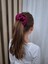 Çocuk Saten Toka - Asil Şarap – Tekli Lüks Lastik Model Scrunchie 2