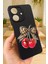 Realme Note 60 Uyumlu Kiraz Leopar Fiyonk Desenli Silikon Darbe Emici Rubber Kılıf 3