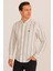 Erkek Ncb Çizgili Keten Gömlek 5
