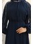 Kolu Taşlı Şifon Abiye Elbise 5804-02 Lacivert 5