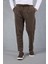 Milos Relax Fit Örme Kaşe Kumaş Fermuarlı Beli Lastikli Jogger Erkek Pantolon - Vizon 1