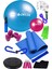 14 Lü Pilates Topu Seti Plates Minderi 1 kg Dambıl Aerobik Band Thigh Master Kelebek 3