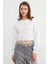 3 Iplik Kalp Aksesuarlı Crop Sweatshirt 1
