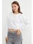 3 Iplik Kalp Aksesuarlı Crop Sweatshirt 2