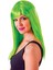 Yeşil Renk Uzun Düz Parti Peruğu 1