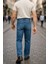 Cedy Denım Erkek Yüksel Bel Boru Paça Kot Pantolon Reguler Fit Jean C336 5