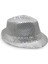 Disko Star Gümüş Payetli Fötr Şapka Yetişkin Boy 1