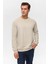 O Yaka Selanik Ekru Erkek Sweatshirt SW2013700013 1