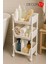3 Katlı Tekerlekli Plastik Organizer Raf – Çok Amaçlı Mutfak, Banyo ve Ofis Düzenleyici (Beyaz) DC-6821 2
