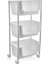 3 Katlı Tekerlekli Plastik Organizer Raf – Çok Amaçlı Mutfak, Banyo ve Ofis Düzenleyici (Beyaz) DC-6821 4