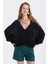 Oversize Bohem Triko Bluz Siyah 4