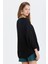 Oversize Bohem Triko Bluz Siyah 5