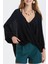 Oversize Bohem Triko Bluz Siyah 6
