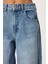 Yüksek Bel Balon Baggy Jean P0112 LRI0018 Orta Mavi 4