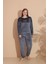 Estiva 25393 Uzun Kol Battal Kadife Pijama Takımı 1