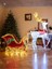 Noel Işıklı Geyik ve Noel Baba Kızak , 462 LED Işık , Kızaklı Iç /dış Mekan Geyik Dekorasyonu 1