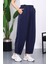 Lacivert Bel Lastikli Cepli Pantolon 2