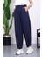 Lacivert Bel Lastikli Cepli Pantolon 3