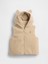 Bebek Bej Sherpa Kapüşonlu Yelek 1