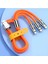 Buffer® 3 In 1 Type-C + Micro USB + Lightning Hızlı Şarj Kablosu Silikon Kablo 1 Metre Opp Ambalaj 3