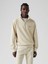 Erkek Krem Rengi Fermuar Yaka Sweatshirt 001TU-0002 1