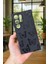 Samsung Galaxy S22 Ultra-Siyah Kelebek Desenli Silikon Darbe Emici Klasik Korumalı Rubber Kılıf 1