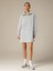 3 Iplik Şardonlu Gri Oversize Fermuarlı Tunik Sweatshirt - Günlük Spor Elbise 1