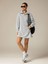 3 Iplik Şardonlu Gri Oversize Fermuarlı Tunik Sweatshirt - Günlük Spor Elbise 4