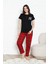 Kadın Pijama Takımı - Ekose Altlı- 3 DÜĞMELI-%100 Pamuklu 12387 1