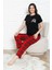 Kadın Pijama Takımı - Ekose Altlı- 3 DÜĞMELI-%100 Pamuklu 12387 2