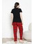 Kadın Pijama Takımı - Ekose Altlı- 3 DÜĞMELI-%100 Pamuklu 12387 3