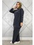 Kadın Nervür Dikim Düğme Detaylı Tesettür Takım 3