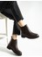Kadın Siyah Düz Topuklu Chelsea Bot 4