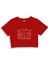 Basketball Court Crop Tişört - Kırmızı 1