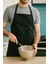 Siyah Gabardin Kumaş Mutfak Aşçı Önlüğü Master Chef 1