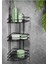 Köşelik Banyo 3 Raflı Siyah Metal ROYALEKS-56574 1