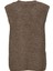 Onljane Sl V-Neck Button Vest Knt Kadın Kahverengi Yelek - 4815340 2