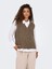 Onljane Sl V-Neck Button Vest Knt Kadın Kahverengi Yelek - 4815340 3