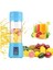Portatif TAŞINABILIR380 ml USB Şarjlı Mavi El Blender 2