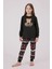%100 Pamuklu Anne & Kız Çocuk Baskılı Antrasit Ikili Pijama Takımı L1.AR.346.1.002 6