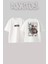 Odin Tasarım Sırt Baskılı Pamuk Beyaz Oversize T-Shirt 1