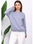 Gri Bisiklet Yaka İki İplik Sweatshirt 3