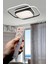 Ikili Kare LED Plafonyer Avize Üç Renkli Siyah Renkli Kumandalı 1