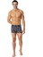 Erkek 80509 Lacivert-Saks-Baskılı 3'lü Boxer 5