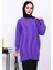 Mor Bisiklet Yaka Soğuk İplik Triko Tunik 3