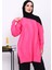 Fuşya Bisiklet Yaka Soğuk İplik Triko Tunik 1